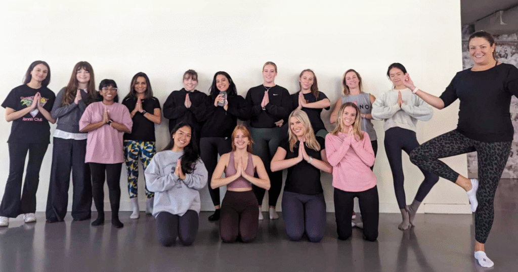 Corporate group yoga session in Central London